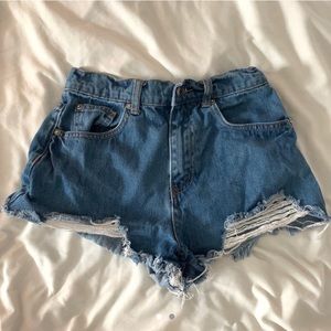 Denim shorts